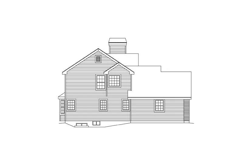 Arts & Crafts House Plan Left Elevation - Ashley Place Duplex Home 007D-0097 - Search House Plans and More