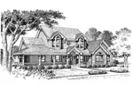 Colonial House Plan Front Image of House - Country Gables Farmhouse 007D-0100 - Search House Plans and More