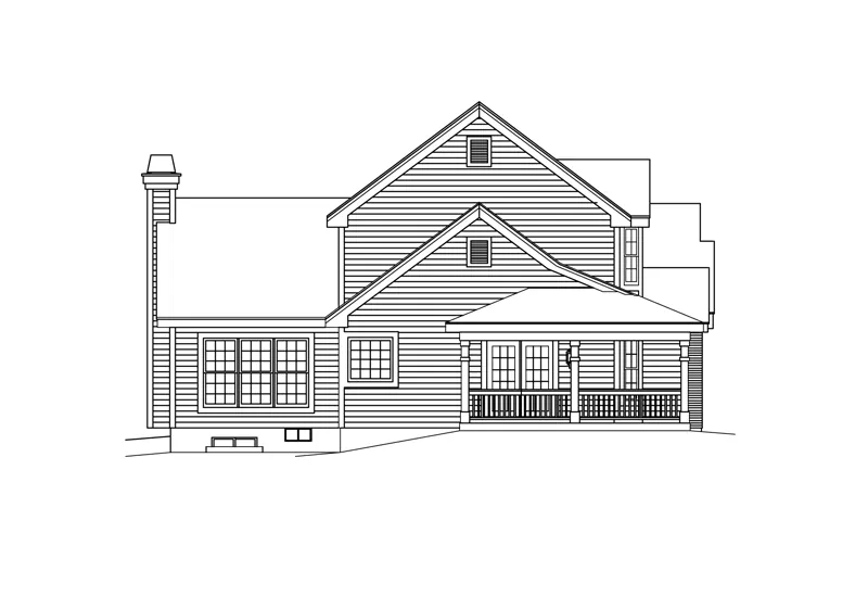 Country House Plan Left Elevation - Country Gables Farmhouse 007D-0100 - Search House Plans and More
