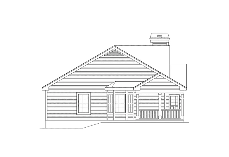 Ranch House Plan Left Elevation - Springdale Country Cabin Home 007D-0105 - Shop House Plans and More