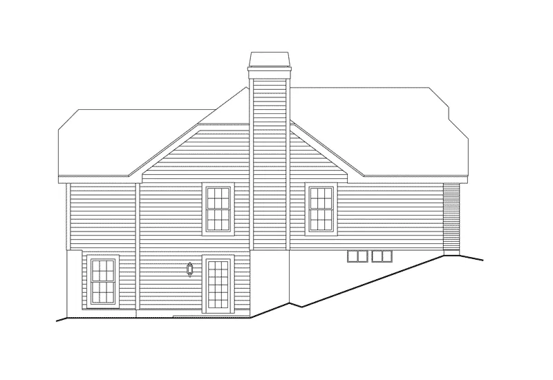 Cabin & Cottage House Plan Left Elevation - Thornberry Sloping Lot Home 007D-0106 - Shop House Plans and More