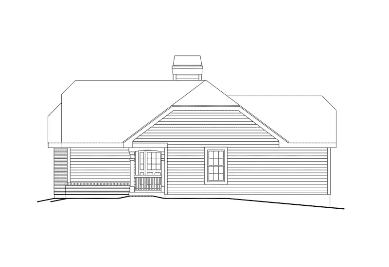 Cabin & Cottage House Plan Right Elevation - Thornberry Sloping Lot Home 007D-0106 - Shop House Plans and More