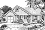 Cabin & Cottage House Plan Front Image of House - Roseport Vacation Ranch Home 007D-0109 - Shop House Plans and More
