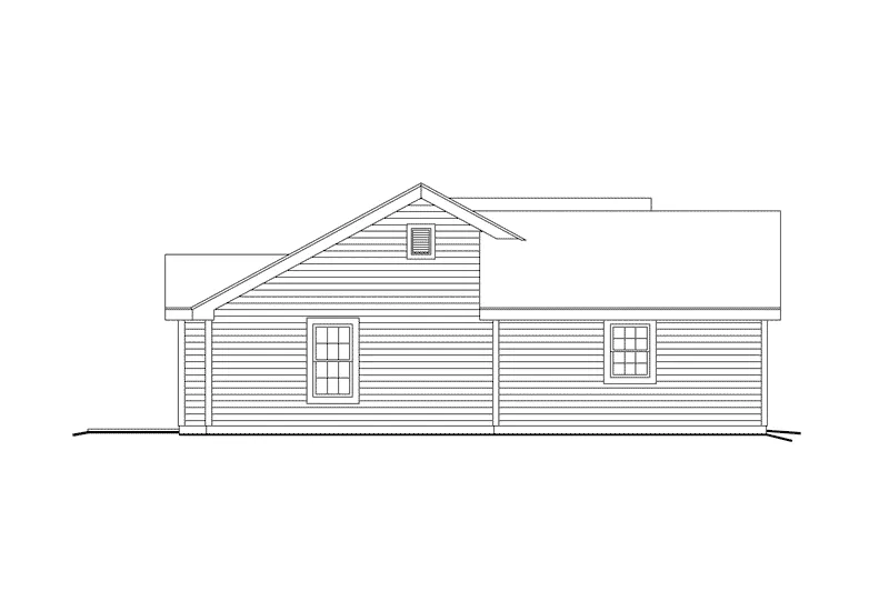 Cabin & Cottage House Plan Left Elevation - Ridgewood Ranch Home 007D-0112 - Shop House Plans and More