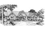 Traditional House Plan Front Image of House - Le Chateau One-Story Home 007D-0117 - Shop House Plans and More