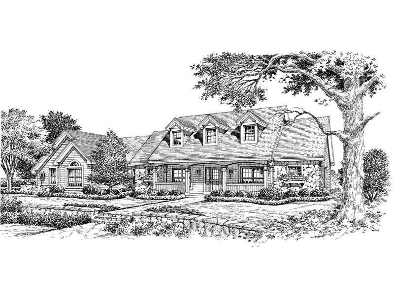 Traditional House Plan Front Image of House - Cedar Lake Country Home 007D-0118 - Search House Plans and More
