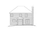 Greek Revival House Plan Rear Elevation - St. Charles Narrow Lot Home 007D-0130 - Shop House Plans and More