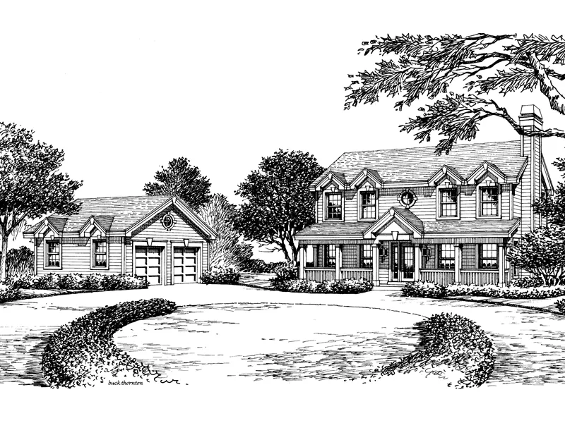 Traditional House Plan Front Image of House - Hickory Ridge Country Home 007D-0131 - Search House Plans and More