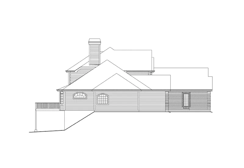 Traditional House Plan Left Elevation - Monaco Bay Traditional Home 007D-0132 - Shop House Plans and More