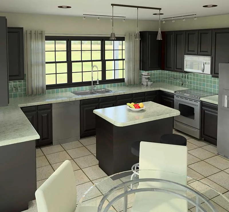 Bungalow House Plan Kitchen Photo 01 - Summerpark Country Home 007D-0140 - Shop House Plans and More