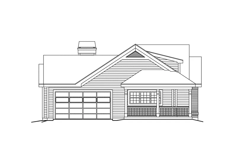 Bungalow House Plan Left Elevation - Summerpark Country Home 007D-0140 - Shop House Plans and More