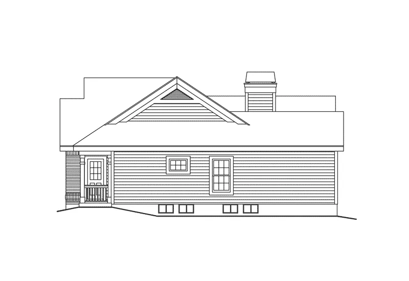 Bungalow House Plan Right Elevation - Summerpark Country Home 007D-0140 - Shop House Plans and More