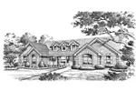 Country House Plan Front Image of House - Oakbury Ranch Home 007D-0146 - Shop House Plans and More