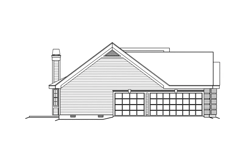 Country House Plan Left Elevation - Oakbury Ranch Home 007D-0146 - Shop House Plans and More