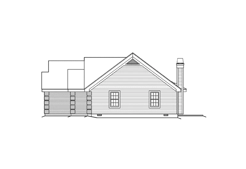 Country House Plan Right Elevation - Oakbury Ranch Home 007D-0146 - Shop House Plans and More