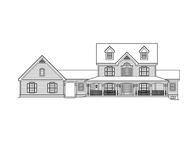 Traditional House Plan Front Elevation - Westfield Manor Country Home 007D-0147 - Shop House Plans and More