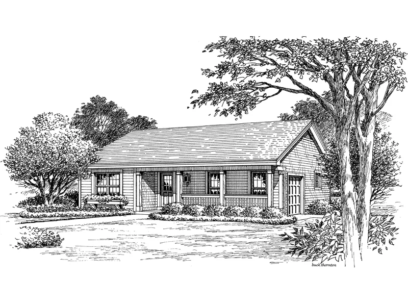 Country House Plan Front Image of House - Laketon Affordable Ranch Home 007D-0154 - Shop House Plans and More