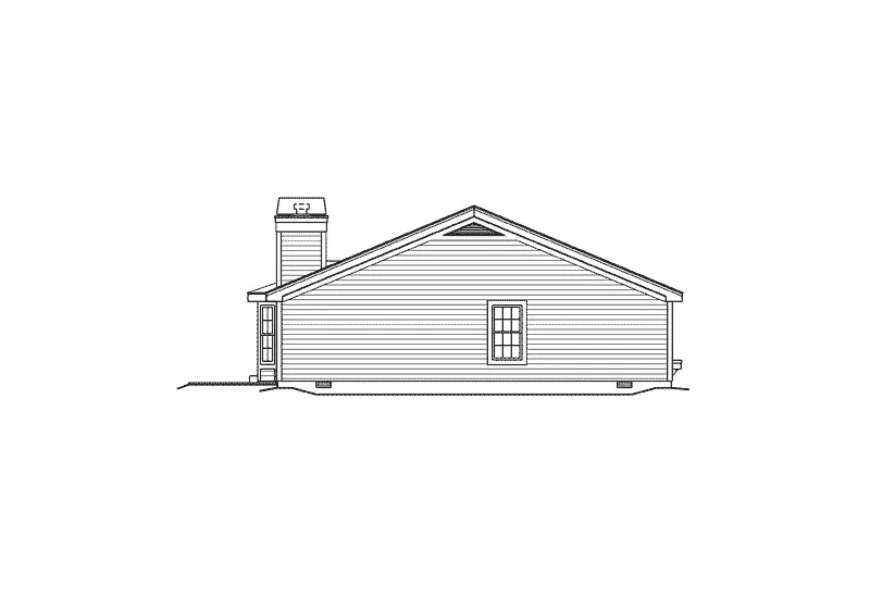 Country House Plan Left Elevation - Laketon Affordable Ranch Home 007D-0154 - Shop House Plans and More