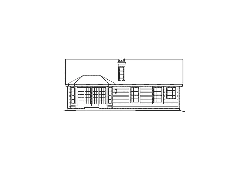 Country House Plan Rear Elevation - Laketon Affordable Ranch Home 007D-0154 - Shop House Plans and More