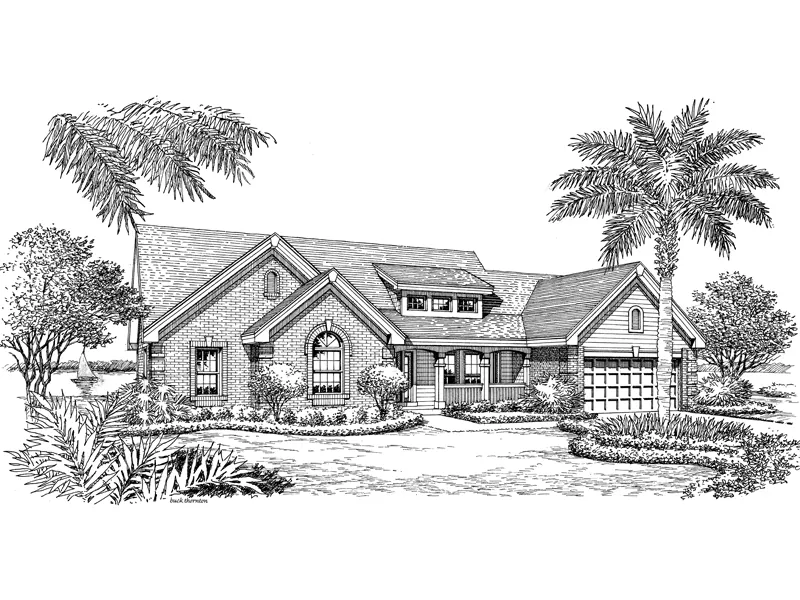 Traditional House Plan Front Image of House - Greenwald Ranch Home 007D-0157 - Search House Plans and More
