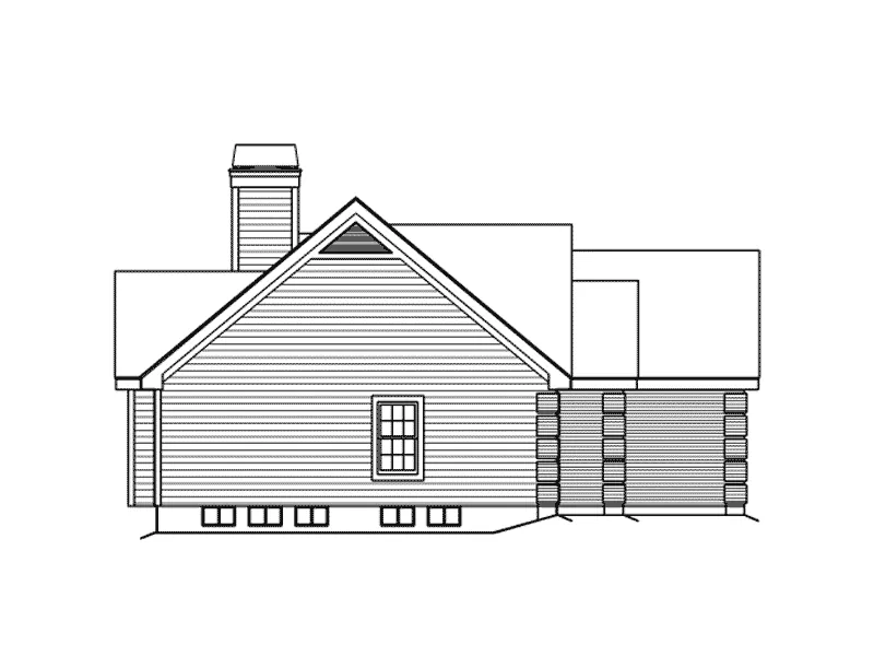 Traditional House Plan Left Elevation - Greenwald Ranch Home 007D-0157 - Search House Plans and More