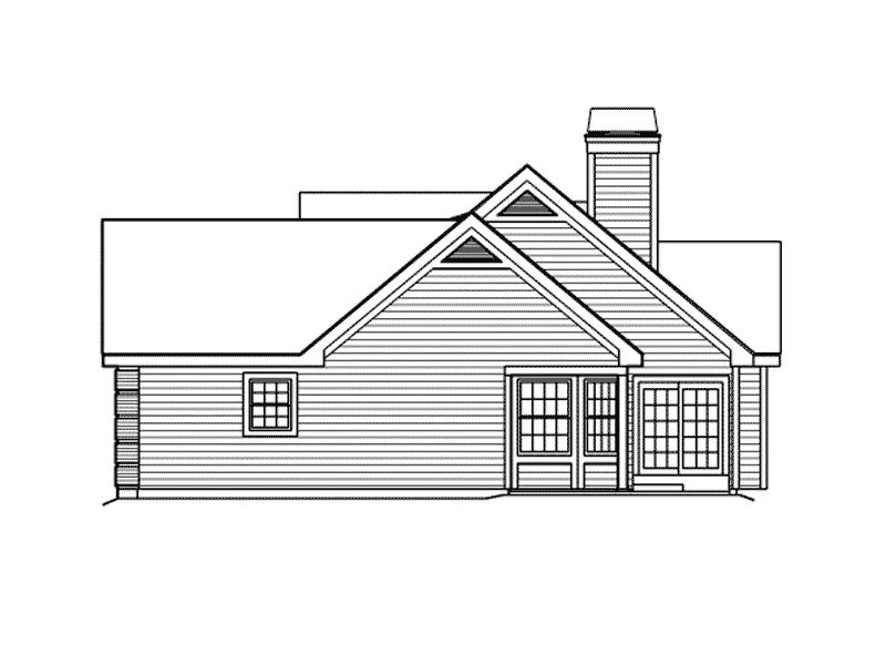 Traditional House Plan Right Elevation - Greenwald Ranch Home 007D-0157 - Search House Plans and More