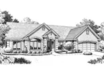 Traditional House Plan Front Image of House - Westmont Manor Ranch Home 007D-0170 - Shop House Plans and More