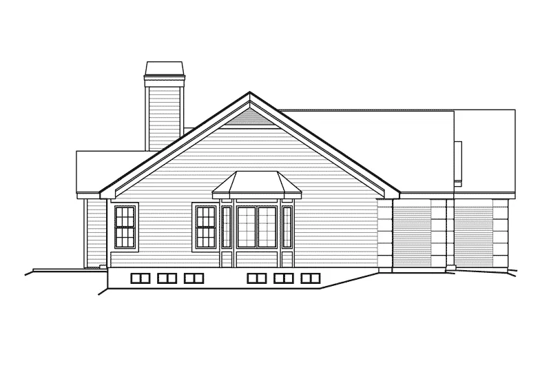 Traditional House Plan Left Elevation - Westmont Manor Ranch Home 007D-0170 - Shop House Plans and More