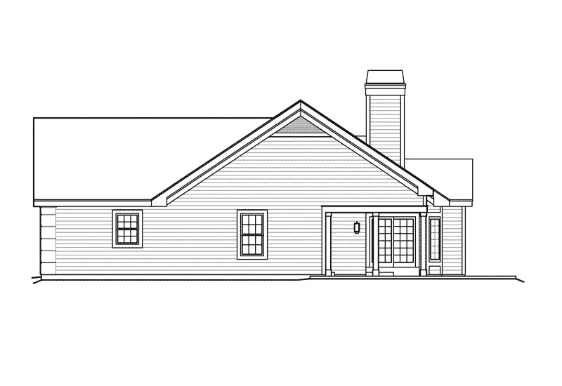 Traditional House Plan Right Elevation - Westmont Manor Ranch Home 007D-0170 - Shop House Plans and More