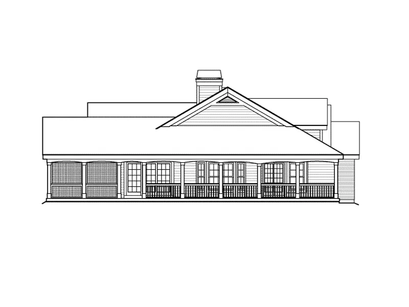 Traditional House Plan Left Elevation - Corder Hollow Country Home 007D-0172 - Search House Plans and More