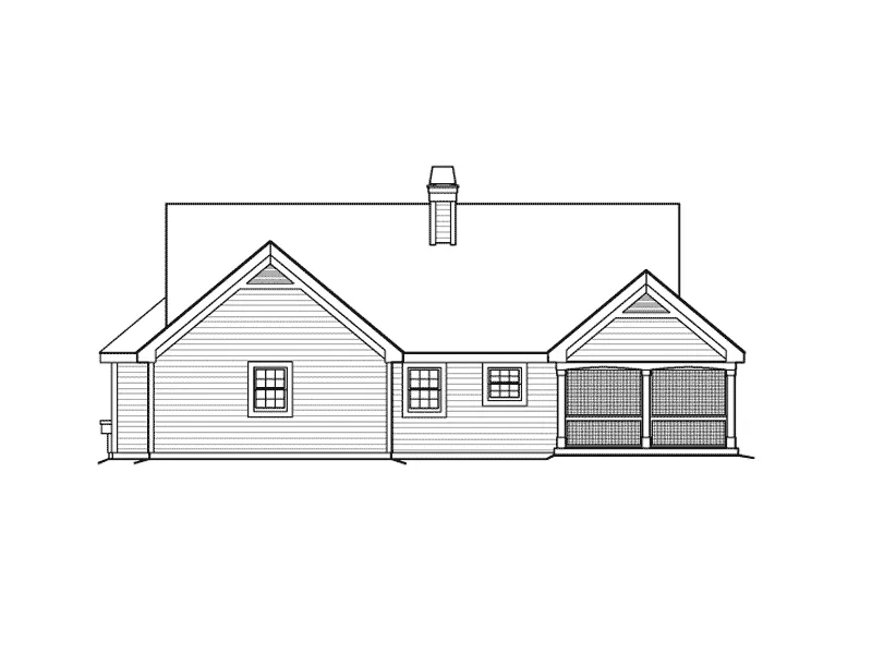 Traditional House Plan Rear Elevation - Corder Hollow Country Home 007D-0172 - Search House Plans and More