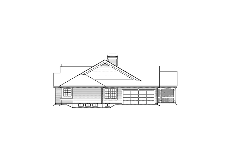 Traditional House Plan Right Elevation - Corder Hollow Country Home 007D-0172 - Search House Plans and More