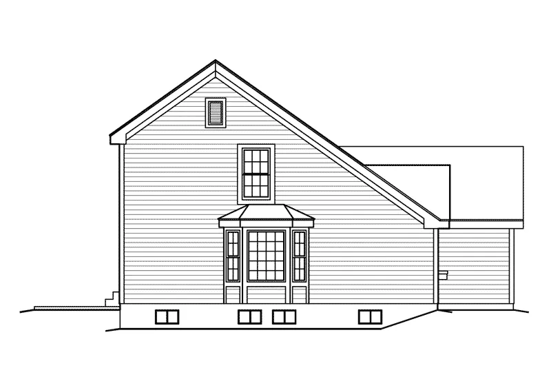 Traditional House Plan Left Elevation - Oakford Traditional Home 007D-0173 - Shop House Plans and More
