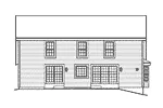 Traditional House Plan Rear Elevation - Oakford Traditional Home 007D-0173 - Shop House Plans and More