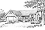 Traditional House Plan Front Image of House - Mapleville Ranch Home 007D-0177 - Shop House Plans and More