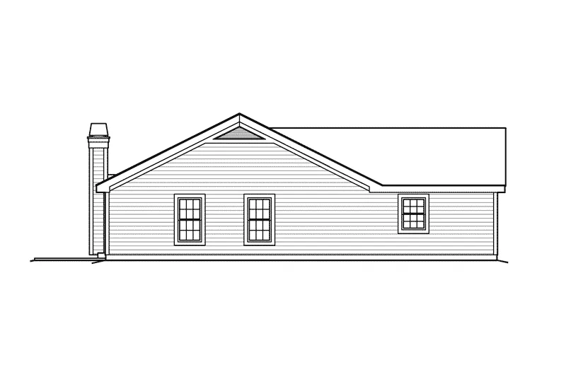 Traditional House Plan Left Elevation - Mapleville Ranch Home 007D-0177 - Shop House Plans and More