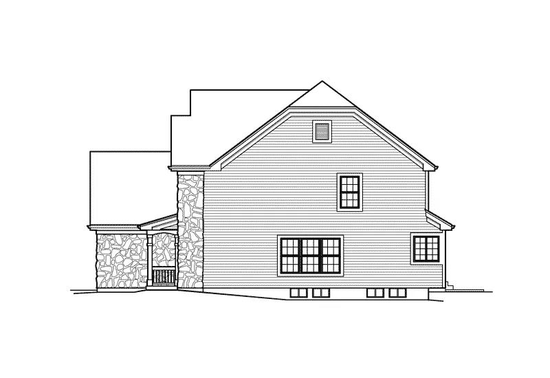 Country House Plan Right Elevation - Stonecroft Park Country Home 007D-0182 - Shop House Plans and More