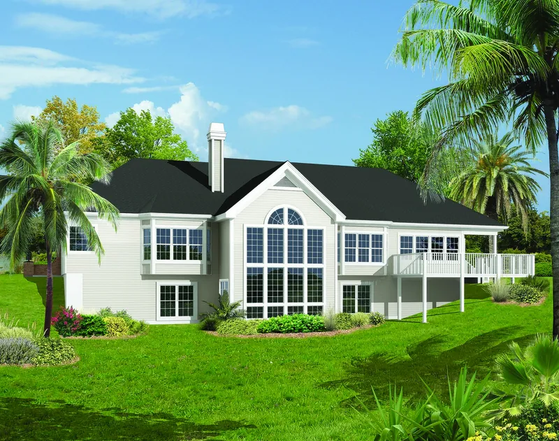 Ranch House Plan Color Image of House - Carmel Place Atrium Ranch Home 007D-0187 - Search House Plans and More