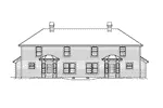 Multi-Family House Plan Rear Elevation - Hickory Manor Duplex Home 007D-0190 - Search House Plans and More