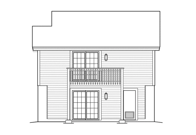 Cabin & Cottage House Plan Rear Elevation - Shadyhill Cottage Ranch Home 007D-0193 - Shop House Plans and More