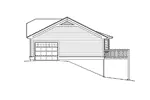 Contemporary House Plan Right Elevation - Lyn Lake Waterfront Home 007D-0198 - Shop House Plans and More