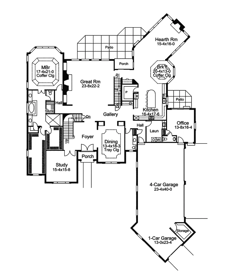 Luxury House Plan First Floor - Westershire Place Luxury Home 007D-0202 - Shop House Plans and More