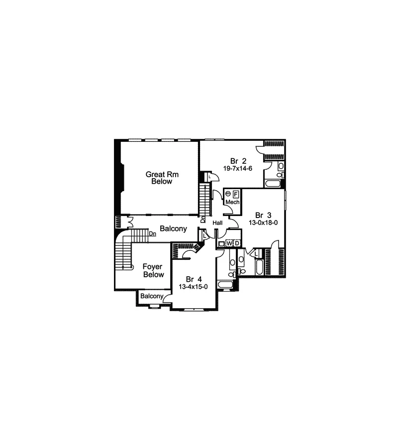 Luxury House Plan Second Floor - Westershire Place Luxury Home 007D-0202 - Shop House Plans and More
