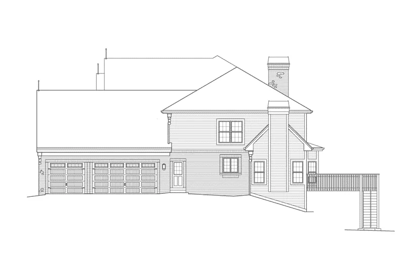 Tudor House Plan Right Elevation - Westminster Heights Tudor Home 007D-0203 - Shop House Plans and More