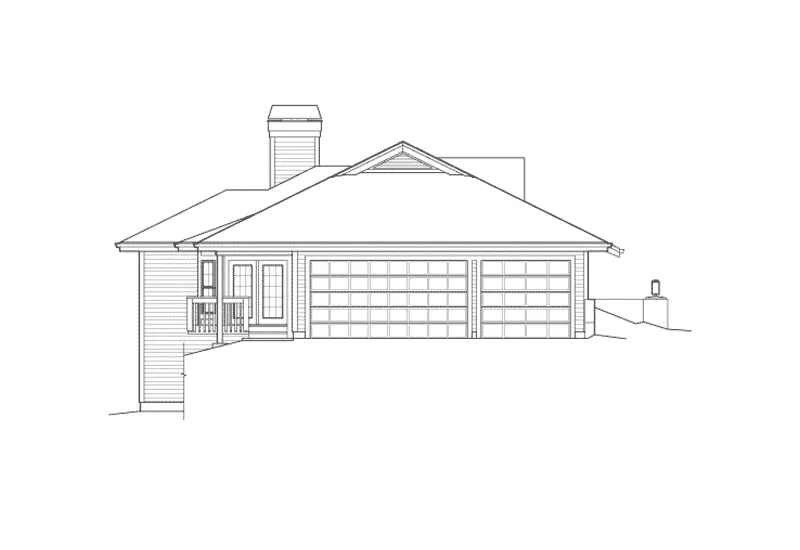 Country House Plan Left Elevation - Greensaver Atrium Berm Home 007D-0206 - Search House Plans and More