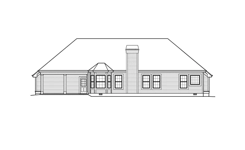 Ranch House Plan Rear Elevation - Woodfield Manor Country Home 007D-0212 - Shop House Plans and More