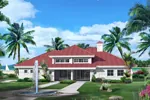 Contemporary House Plan Front of Home - Whitehaven Mediterranean Home 007D-0229 - Shop House Plans and More