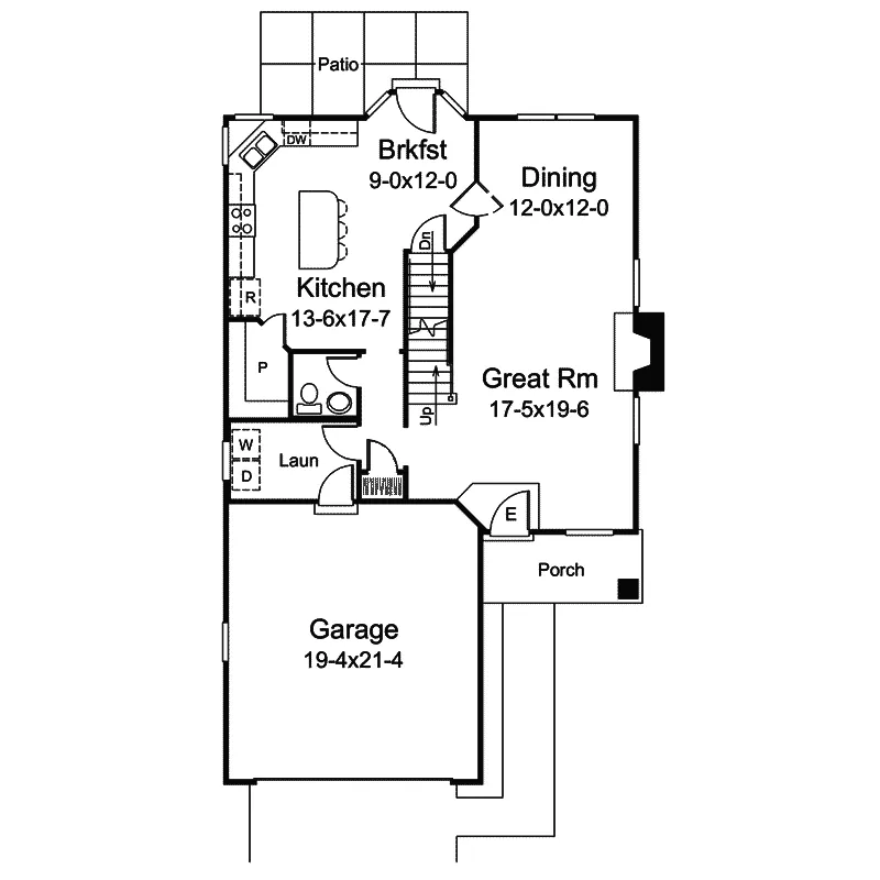 Traditional House Plan First Floor - Wiseman Park Traditional Home 007D-0237 - Shop House Plans and More
