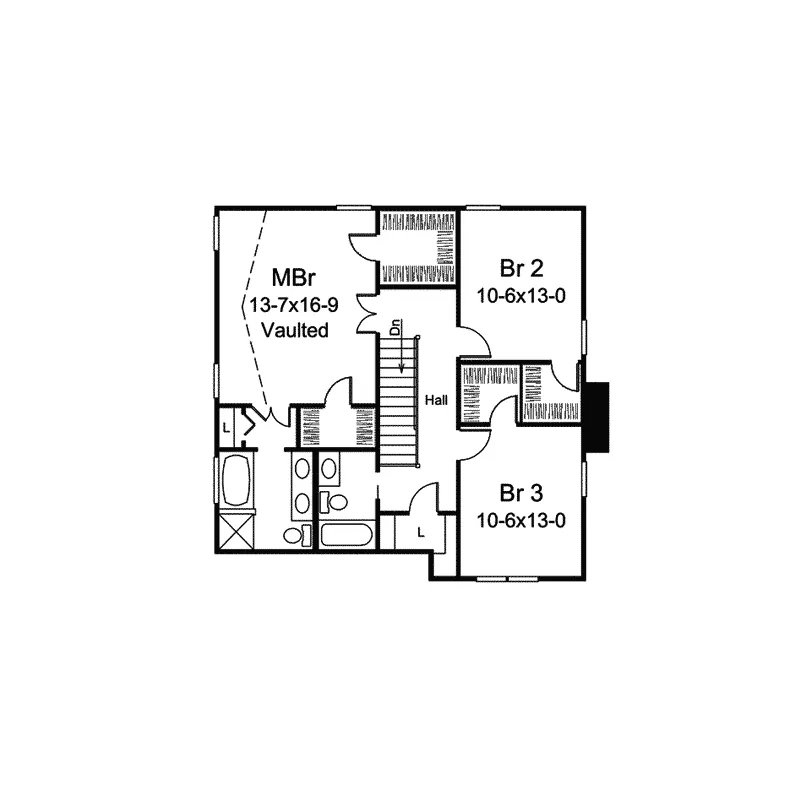 Sunbelt House Plan Second Floor - Wiseman Park Traditional Home 007D-0237 - Shop House Plans and More