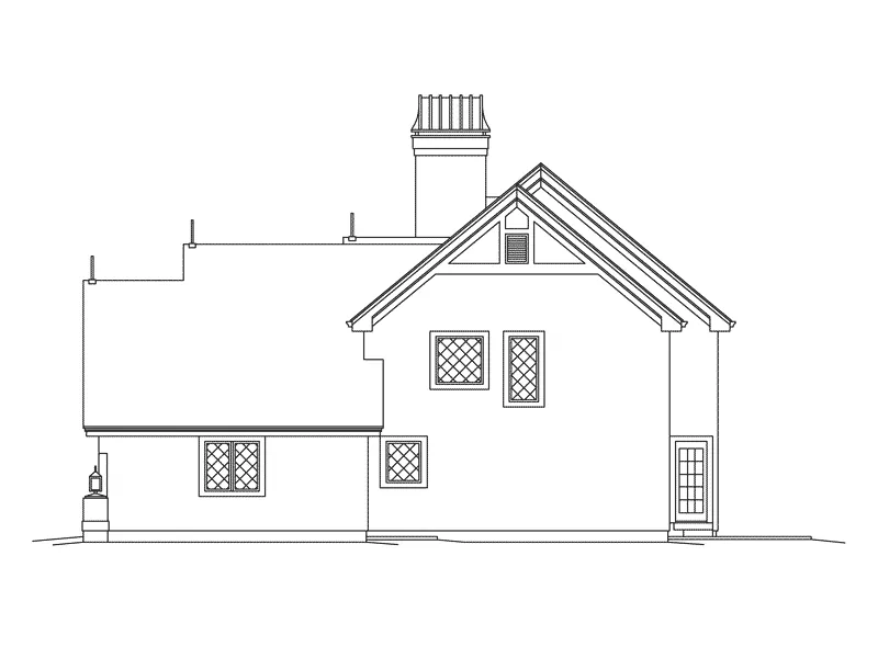 European House Plan Right Elevation - Cuddington Forest Narrow Home 007D-0238 - Search House Plans and More